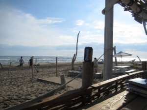 un petit bar a la plage - tres ecologique avec une toilette seche
